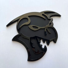 Insignia Hellcat Demon 3D Emblema de insignias de guardabarros negro vs negro
 3