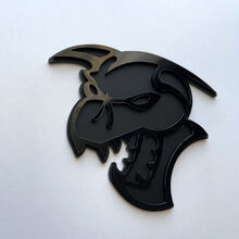 Insignia Hellcat Demon 3D Emblema de insignias de guardabarros negro vs negro
 4