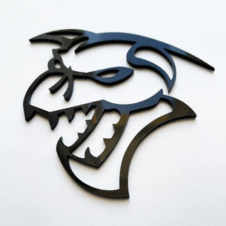 Insignia Hellcat Demon 3D Emblema de insignias de guardabarros negro
