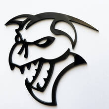 Insignia Hellcat Demon 3D Emblema de insignias de guardabarros negro
 2