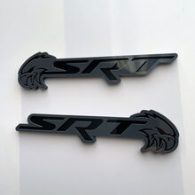 Insignia SRT Trackhawk 3D Emblema de insignias de guardabarros negro vs gris
 4