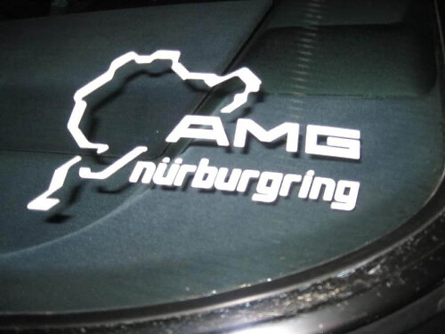 Par de pegatinas para ventanillas estilo AMG Nürburgring Ring para Mercedes-Benz