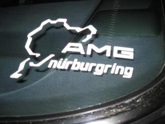 Par AMG Nurburgring Ring ventana cuerpo carreras vinilo calcomanía pegatina 5.5