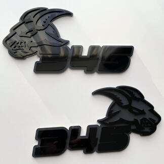 Insignia Goat 345 HEMI 3D Emblema de insignias de guardabarros negro vs gris
