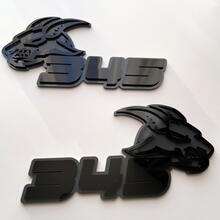 Insignia Goat 345 HEMI 3D Emblema de insignias de guardabarros negro vs gris
 5