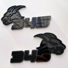 Insignia Goat 345 HEMI 3D Emblema de insignias de guardabarros negro vs gris
 6