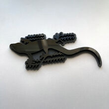 Insignia Gecko 3D Emblema de insignias de guardabarros negro vs gris
 3