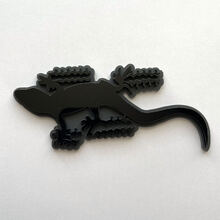 Insignia Gecko 3D Emblema de insignias de guardabarros negro vs gris
 4