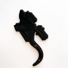 Insignia Gecko 3D Emblema de insignias de guardabarros negro vs negro
 2