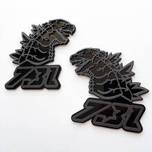 Godzilla 7.3L MEGAZILLA Rendimiento Insignia 3D 7.3L Insignias de Guardabarros Emblema 2 4
