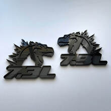 Emblema 3D Godzilla 7.3L MEGAZILLA Performance 7.3L Insignias para guardabarros 3