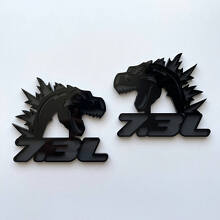 Emblema 3D Godzilla 7.3L MEGAZILLA Performance 7.3L Insignias para guardabarros 4