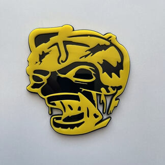 Insignia 3D Zombie Bee Super Bee, emblema de insignias de guardabarros negro vs amarillo
