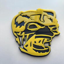 Insignia 3D Zombie Bee Super Bee, emblema de insignias de guardabarros negro vs amarillo
 3