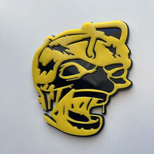 Insignia 3D Zombie Bee Super Bee, emblema de insignias de guardabarros negro vs amarillo
 4