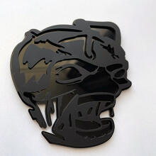 Insignia 3D Zombie Bee Super Bee, emblema de insignias de guardabarros negro vs negro
 4