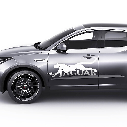 Logotipo de Jaguar Gato E-Pace Gráficos de puertas laterales Calcomanía de logotipo
