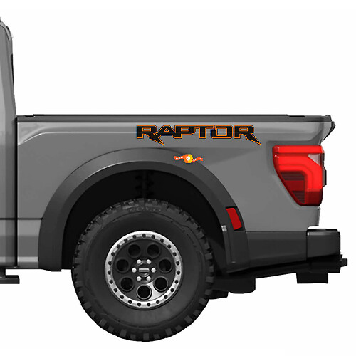 Raptor Graphics se ajusta al kit de calcomanías de vinilo Ford F150 Raptor R 2024 a rayas
