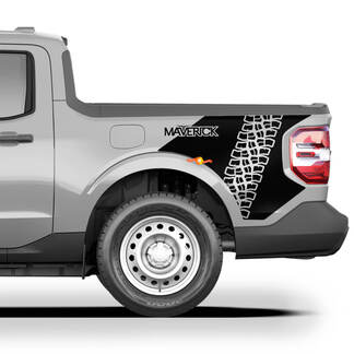 Ford F150 Maverick Tire Track Bed Side Graphics Calcomanías Pegatinas
