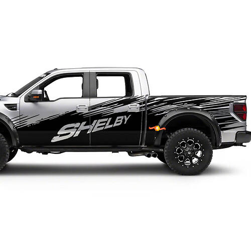 Enormes gráficos Splash Shelby Ford F150 SVT Raptor pegatinas laterales traseras

