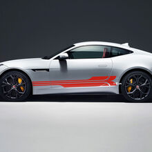 Jaguar F-Type R Side Stripes Racing Graphics Puertas calcomanía Logotipo adhesivo
 3