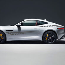 Jaguar F-Type R Side Strobe Stripes Racing Graphics Puertas calcomanía Logotipo adhesivo
 2