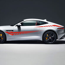 Jaguar F-Type R Side Strobe Stripes Racing Graphics Puertas calcomanía Logotipo adhesivo
 3