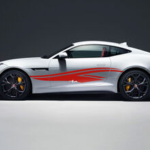 Jaguar F-Type R Side Racing Graphics Calcomanía para puertas Etiqueta adhesiva con logotipo
 3