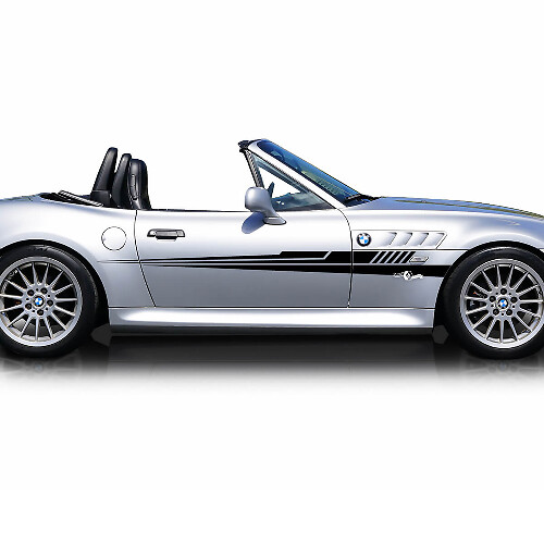 Par BMW Z3 Roadster rayas puertas laterales vinilo calcomanía pegatina
