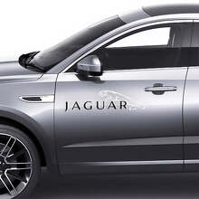 Combinar Jaguar E-Pace Puertas laterales Logotipo Gráfico de gráficos Logotipo de calcomanía 2 colores
 2