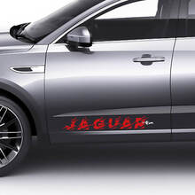 Par de gráficos del logotipo de las puertas laterales Jaguar E-Pace, calcomanía destruida, pegatina del logotipo
 2