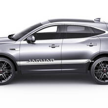 Par de calcomanías gráficas a rayas con logotipo de puertas laterales Jaguar E-Pace
 2