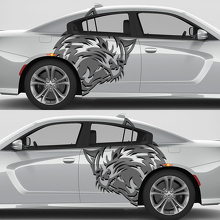 Kit de pegatinas de vinilo para guardabarros trasero gigante Wildcat para Dodge Challenger Charger_2