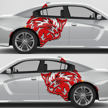 Kit de pegatinas de vinilo para guardabarros trasero gigante Wildcat para Dodge Challenger Charger_3