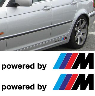 2x BMW impulsado por M M3 M5 M6 325 328 540 Etiqueta adhesiva lateral Logotipo de emblema personalizado
