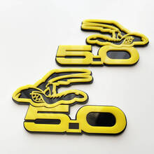 COYOTE 5.0 Insignias de guardabarros Emblema Insignia 3D Negro vs Amarillo 2
 4