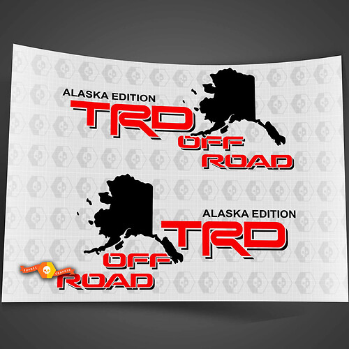 Toyota TRD Off Road Alaska Edition pegatinas de calcomanías para camiones junto a la cama
