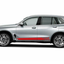 Calcomanía de vinilo con rayas a cuadros para puertas laterales de BMW X5 G05
 2