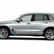 Etiqueta engomada del vinilo de las puertas laterales de BMW X5 G05 con rayas del logotipo M
 3