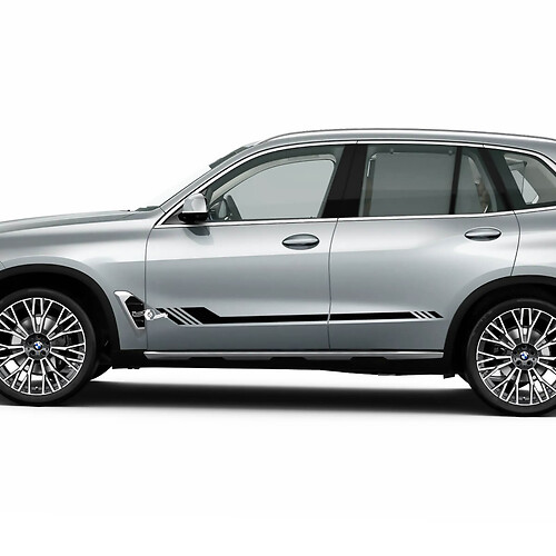 Etiqueta engomada del vinilo de las puertas laterales de BMW X5 G05 con rayas del logotipo M
