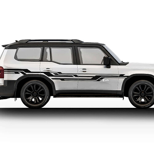 Kit de adhesivos decorativos abstractos para las puertas laterales del Toyota Land Cruiser Prado 2024