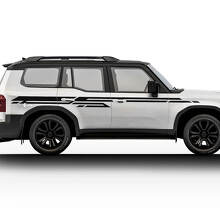 Kit de calcomanías de vinilo para rayas gráficas laterales del Toyota Land Cruiser Prado 2024
 3