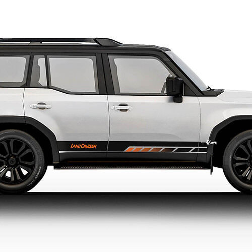 Toyota Land Cruiser Estilo Vintage Rayas Pegatinas Calcomanías Vinilo Gráfico Pegatinas Calcomanías Kit
