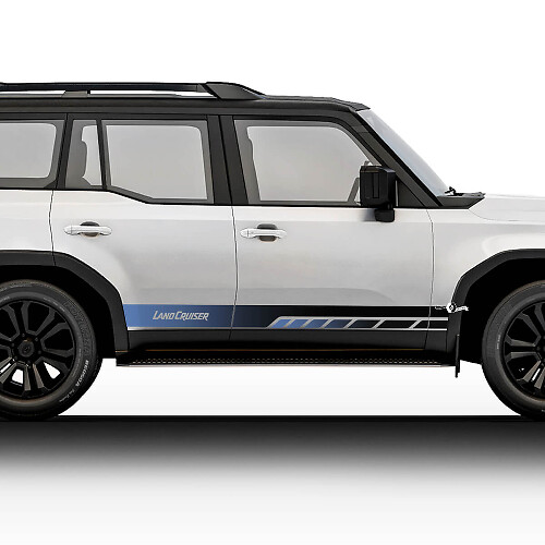 Toyota Land Cruiser Vintage Azul Estilo Rayas Pegatinas Calcomanías Vinilo Gráfico Pegatinas Calcomanías Kit
