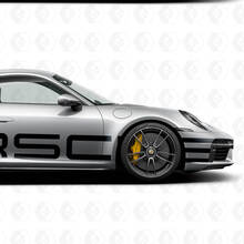 Pegatina Porsche 911 con logotipo lateral enorme
 3