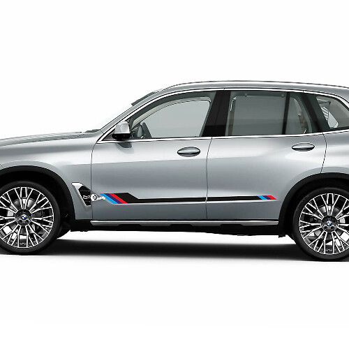 Acentos M colores rayas para BMW G05 puertas laterales vinilo calcomanía pegatina
