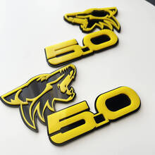 COYOTE 5.0 Insignias de guardabarros Emblema Insignia 3D Negro vs Amarillo
 2
