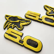COYOTE 5.0 Insignias de guardabarros Emblema Insignia 3D Negro vs Amarillo
 3