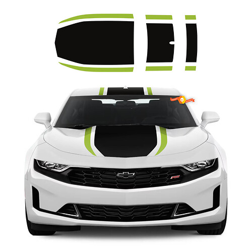 Kit para Chevy Camaro 2019 2022 calcomanías de vinilo capó central techo Racing Rally Racing rayas calcomanías pegatinas 2 colores
