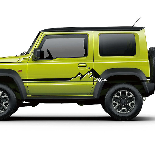 Combinar Suzuki Jimny Side Doors Graphics Graphics Lines de calcomanías Pegatina 2 colores
